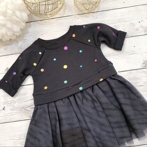 Toddler Gray Sweatshirt Tutu Dress